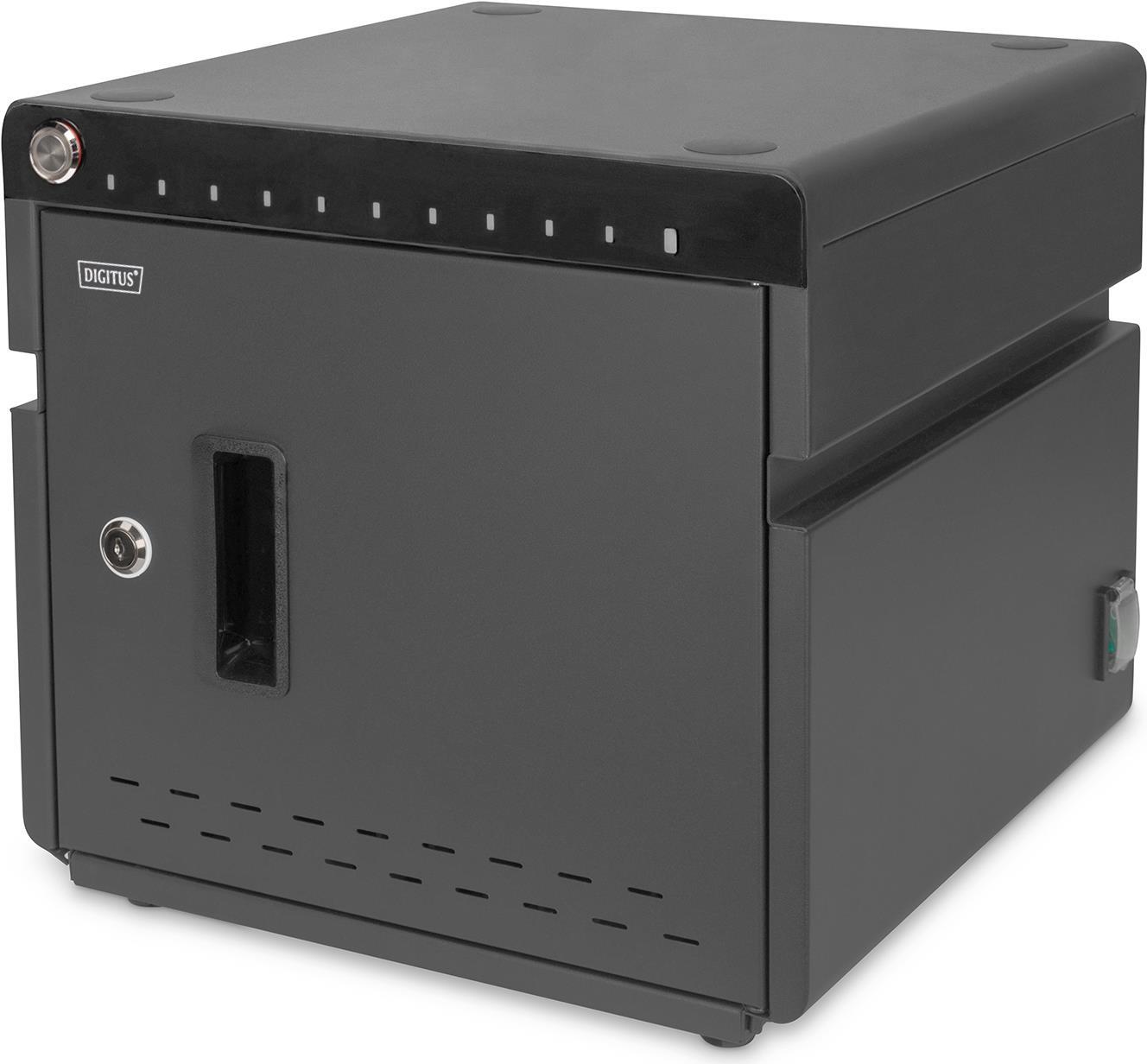 Купить DIGITUS DN-45004 - Schrankeinheit - für 10 Notebooks/Tablets - UV cleaner, USB-C, mobile, charging - verriegelbar - ABS-Kunststoff, kaltgewalzter Stahl - Schwarz, RAL 9005 - Bildschirmgröße: bis zu 35,6 cm (bis zu 35,60c в магазине wardena.ru