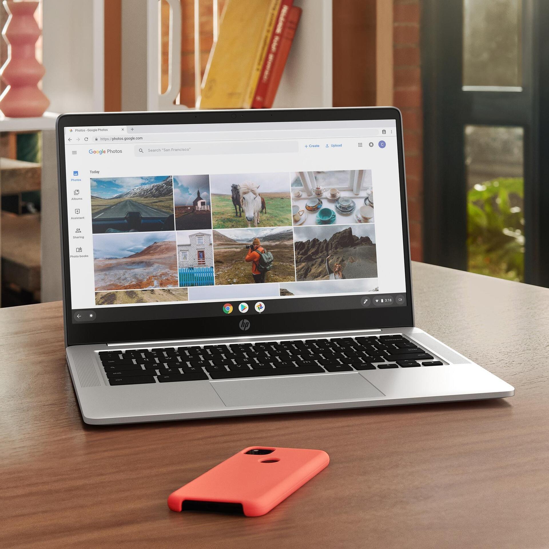 Купить HP Chromebook 14a-nd0020ng - AMD 3000 Series 3015Ce / 1.2 GHz - Chrome OS - Radeon Graphics - 4 GB RAM - 64 GB eMMC - 35.6 cm (14") IPS 1920 x 1080 (Full HD) - Wi-Fi 5 - Mineral-Silberfarben (Oberseite), natürlich silber (4J925EA#ABD) в магазине wardena.ru