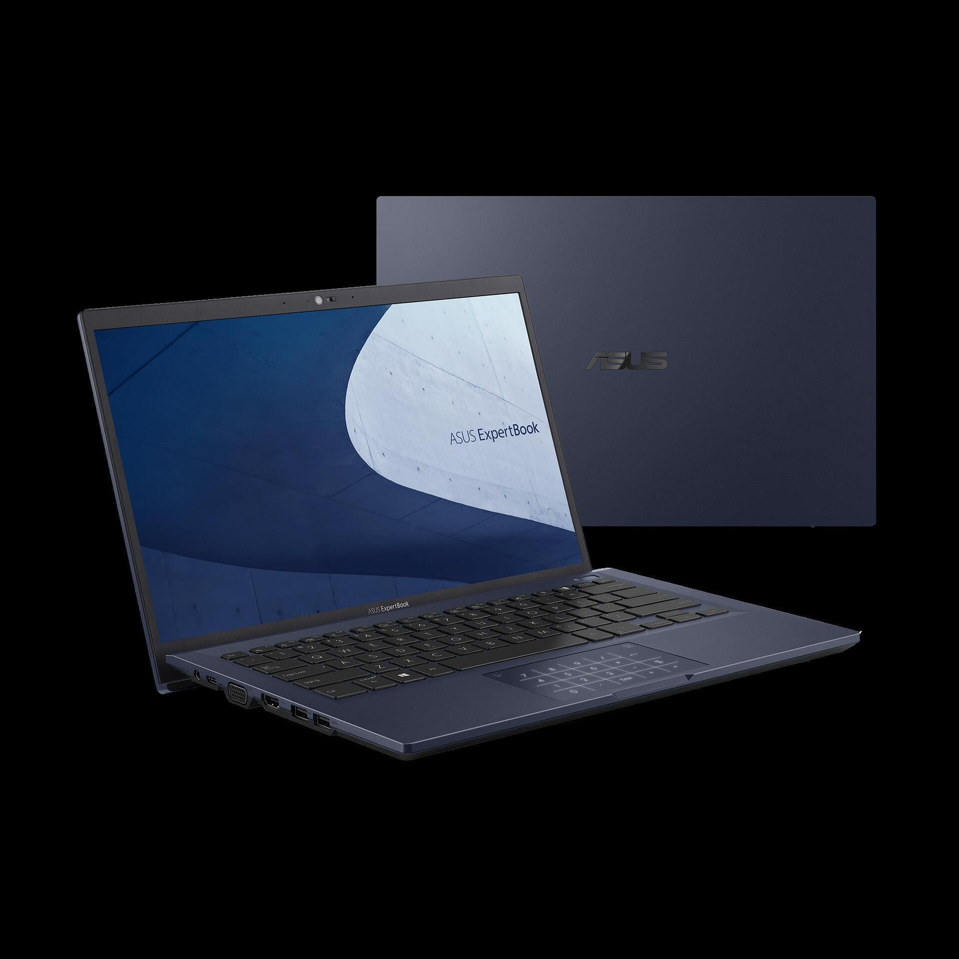 Купить ASUS ExpertBook B1 B1400CEAE-EK1404R - 180°-Scharnierdesign - Intel Core i5 1135G7 / 2.4 GHz - Win 10 Pro - Iris Xe Graphics - 8 GB RAM - 256 GB SSD NVMe - 35.6 cm (14") 1920 x 1080 (Full HD) - Wi-Fi 6 - schwarz (unten), (90NX0421-M16640) в магазине wardena.ru