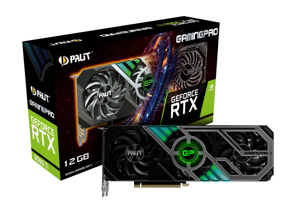 Купить Palit GeForce RTX 3080 Ti GamingPro - Grafikkarten - GF RTX 3080 Ti - 12 GB GDDR6X - PCIe 4.0 - HDMI, 3 x DisplayPort (NED308T019KB-132AA) в магазине wardena.ru