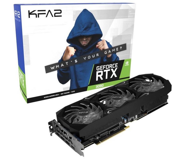 Купить KFA² GeForce RTX 3080 SG (1-Click OC) LHR, 10GB GDDR6X, HDMI, 3x DP (38NWM3MD99RK) в магазине wardena.ru