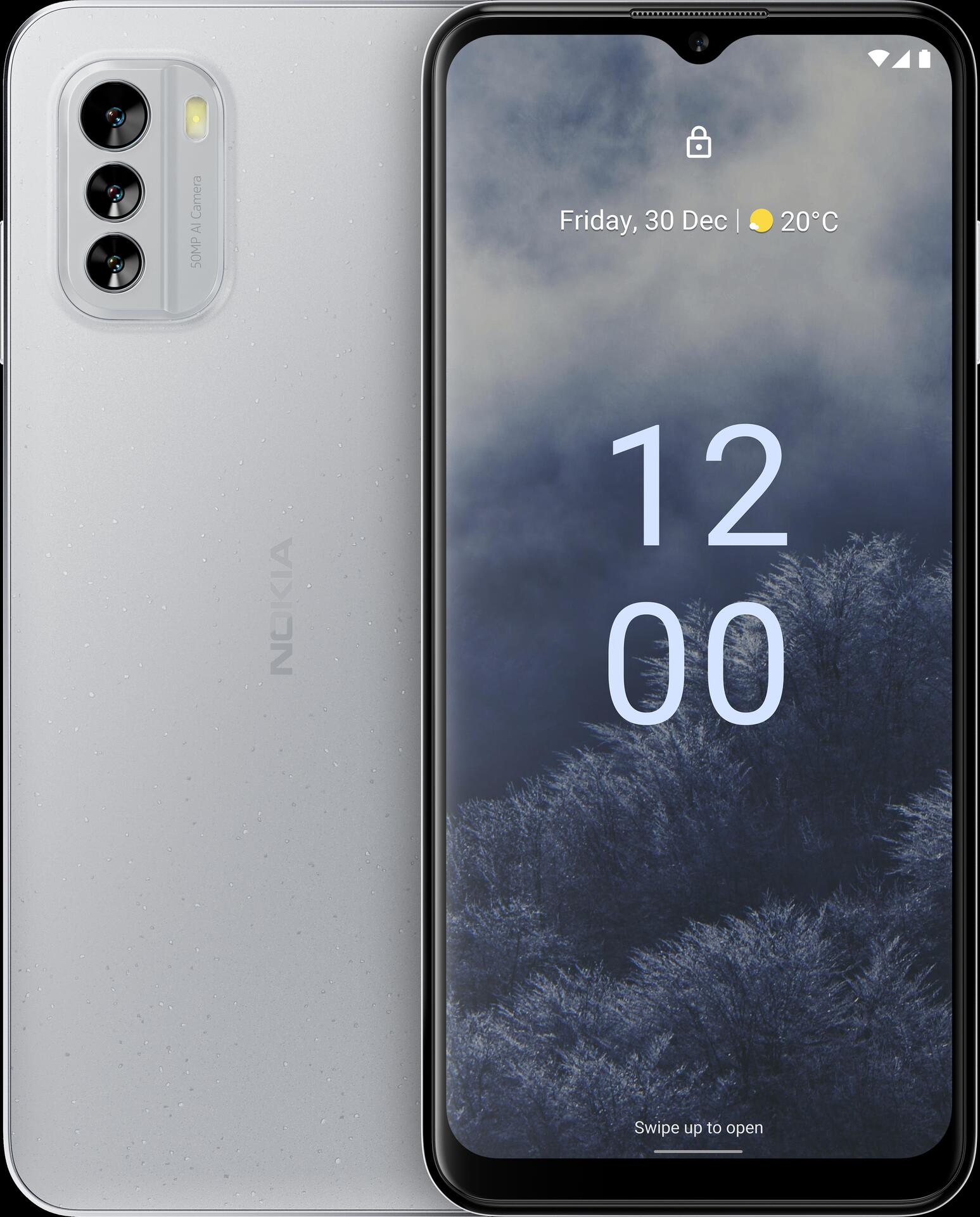 Купить Nokia G60 5G - 5G Smartphone - Dual-SIM - RAM 4GB / Interner Speicher 128GB - microSD slot - 16,70cm (6,58") - 2400 x 1080 Pixel (120 Hz) - Triple-Kamera 50 MP, 5 MP, 2 MP - front camera 8 MP - Ice (101Q7505H023) в магазине wardena.ru
