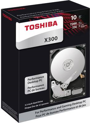 Купить Toshiba X300 - Festplatte - 10 TB - intern - 3.5" (8.9 cm) - SATA 6Gb/s - 7200 U/min - Puffer: 256 MB (HDWR11AEZSTA) в магазине wardena.ru