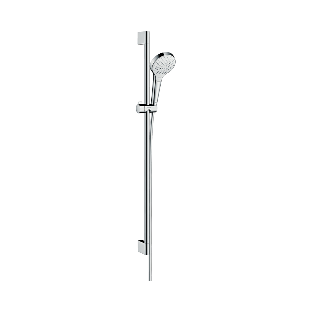 Купить Hansgrohe Croma Select S Душевой набор 1jet со штангой 90 см хром-белый матовый 26574400 в магазине wardena.ru