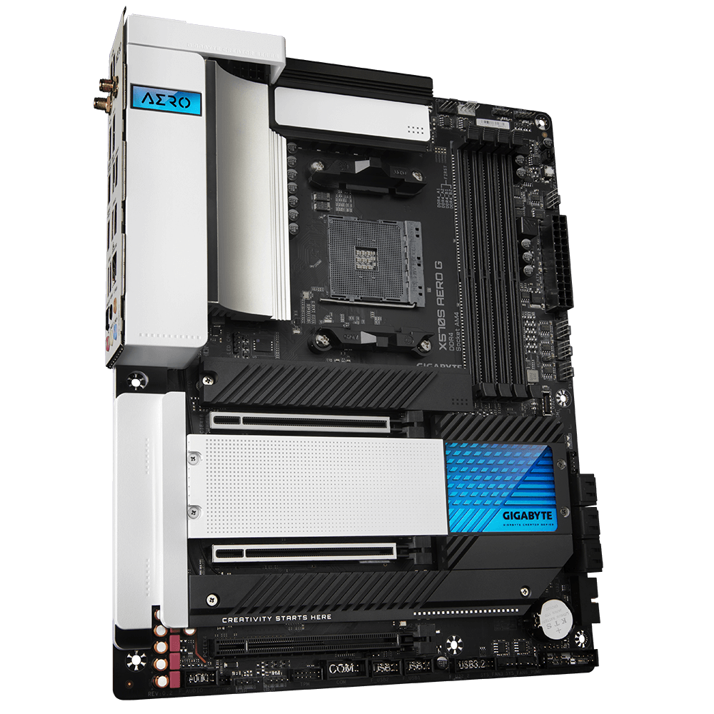 Купить Gigabyte X570S AERO G - AMD - Socket AM4 - AMD Ryzen 3 - AMD Ryzen 5 - AMD Ryzen 7 - 3rd Generation AMD Ryzen 9 - AMD Ryzen 9 5th Gen - Socket AM4 - DDR4-SDRAM - 128 GB (X570S AERO G) в магазине wardena.ru