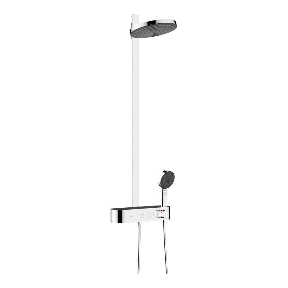 Купить Hansgrohe Pulsify S Showerpipe Душевая система 260 2jet с термостатом ShowerTablet Select 400 хром 24240000 в магазине wardena.ru