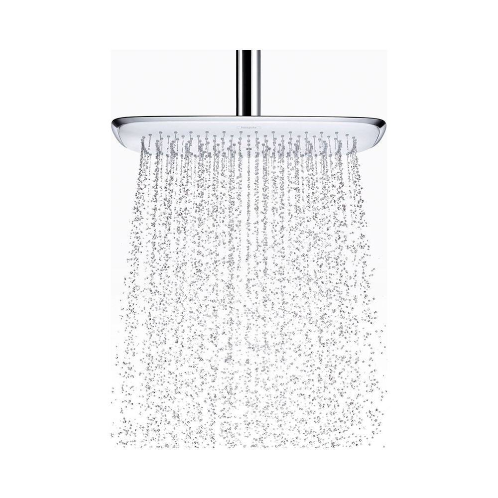 Купить Hansgrohe PuraVida Верхний душ 400 1jet с потолочным подсоединением хром-белый матовый 27390400 в магазине wardena.ru