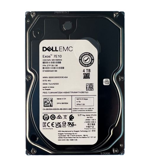 Купить Dell 6KR2M 4TB SATA 7.2K 6GBPS 3.5" Drive ST4000NM018B (6KR2M) в магазине wardena.ru