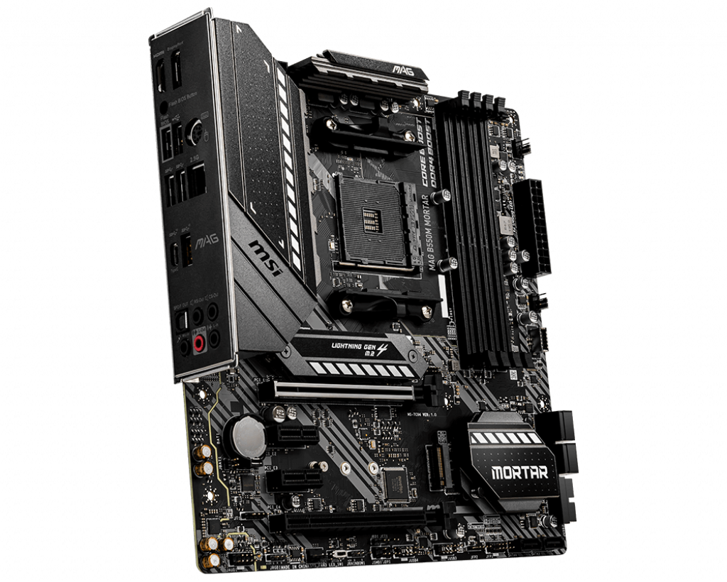 Купить MSI MAG B550M MORTAR - Motherboard - micro ATX - Socket AM4 - AMD B550 - USB-C Gen2, USB-C Gen1, USB 3.2 Gen 1, USB 3.2 Gen 2 - 2.5 Gigabit LAN - Onboard-Grafik (CPU erforderlich) - HD Audio (8-Kanal) (7C94-006R) в магазине wardena.ru