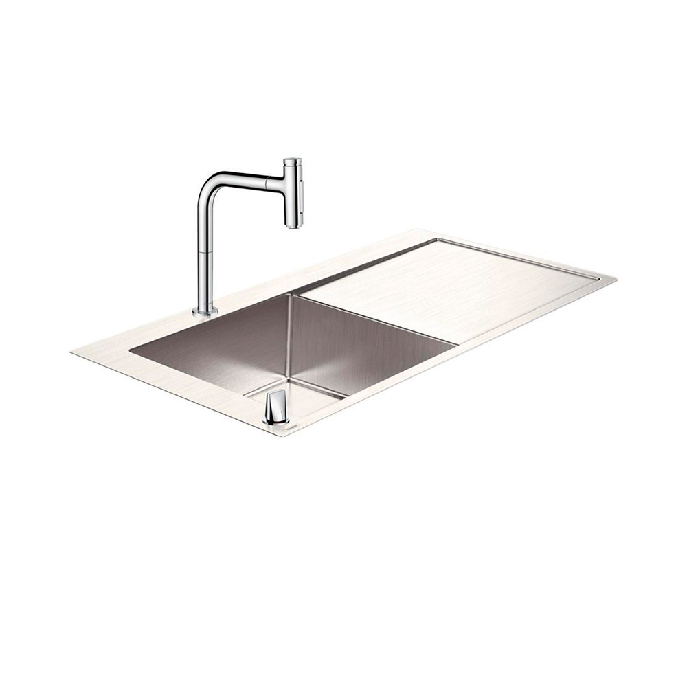 Купить Hansgrohe C71-F450-07 Комбинация для кухни 450 с крылом хром 43230000 в магазине wardena.ru
