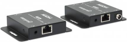 Купить MANHATTAN 4K@30Hz HDMI over Ethernet Extender Set HDMI-Signalverlängerung mit 4K@30Hz bis zu 40 m oder 1080p@60Hz bis zu 70 m über ein einzelnes Cat6-Netzwerkkabel, Sender- und Empfängermodul, Power over Cable (PoC), sch (168397) в магазине wardena.ru