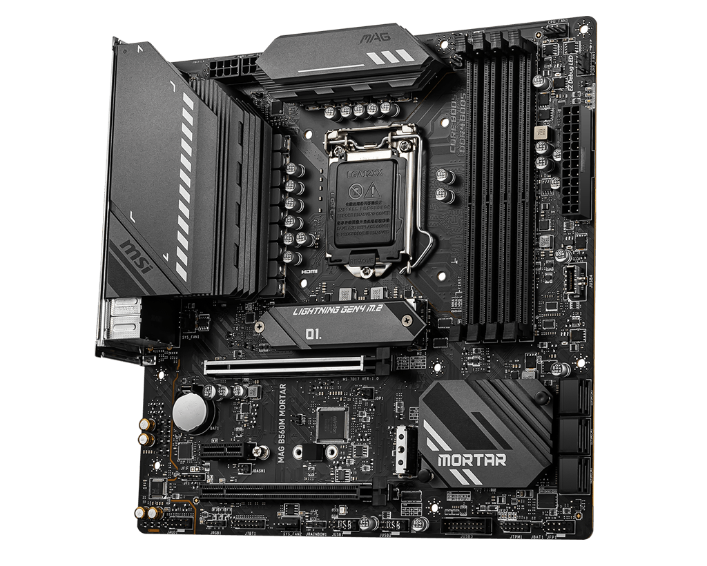 Купить MSI MAG B560M MORTAR - Motherboard - micro ATX - LGA1200-Sockel - B560 - USB-C Gen2, USB 3.2 Gen 1, USB-C Gen 2x2 - 2.5 Gigabit LAN - Onboard-Grafik (CPU erforderlich) - HD Audio (8-Kanal) (7D17-002R) в магазине wardena.ru