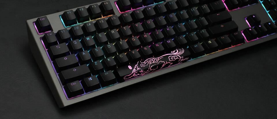 Купить Ducky Shine 7 PBT Gaming Tastatur, MX-Blue, RGB LED - gunmetal (DKSH1808ST-CDEPDAHT1) в магазине wardena.ru