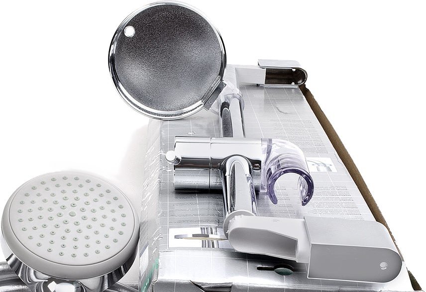 Купить Hansgrohe Croma 100 Душевой набор Mono со штангой 90 см и мыльницей хром 27724000 в магазине wardena.ru