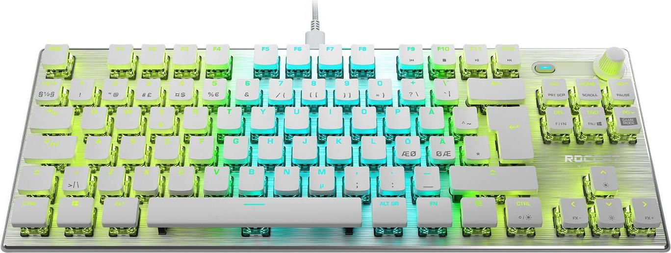 Купить ROCCAT Vulcan TKL Pro - Tenkeyless (80 - 87 %) - USB - Optomechanischer Schlüsselschalter - QWERTY - RGB-LED - Weiß (ROC-12-645) в магазине wardena.ru
