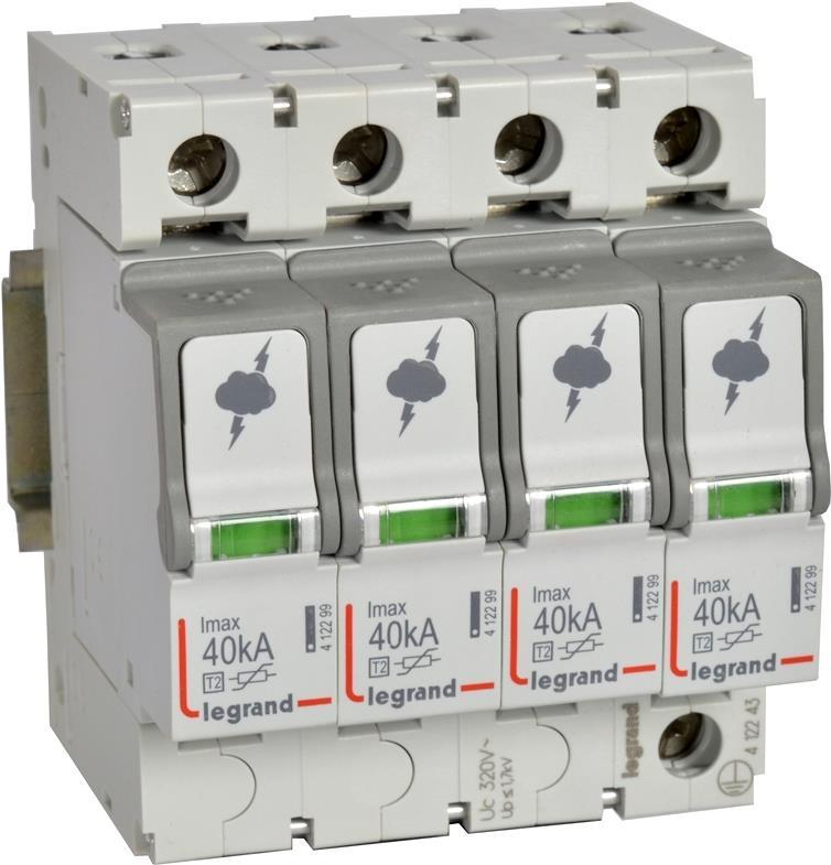 Купить LEGRAND 412243 SPD T2 40KA 4P 4M в магазине wardena.ru