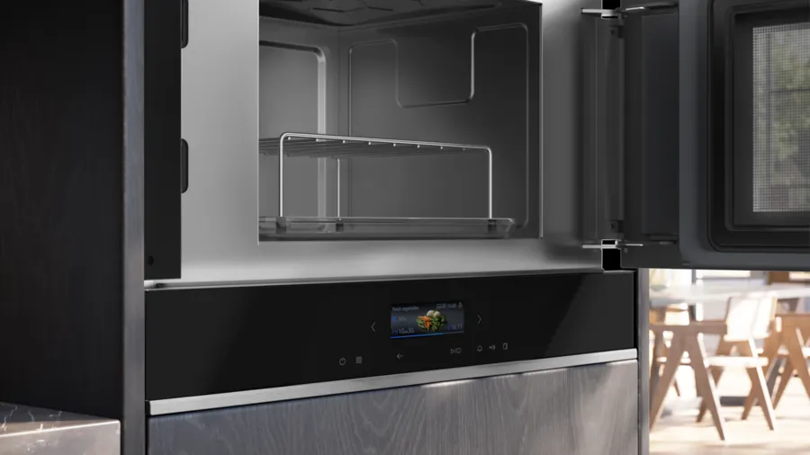 Купить Siemens iQ700 BE732R1B1 Mikrowelle Schwarz Kombi-Mikrowelle Integriert 21 l 900 W (BE732R1B1) в магазине wardena.ru