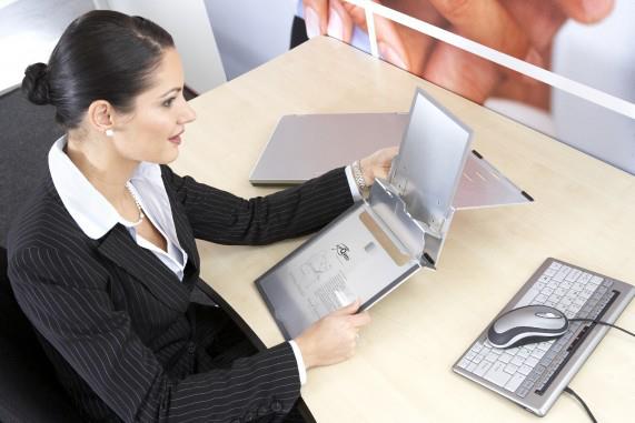 Купить Bakker Elkhuizen Ergo-Q 260 - Notebook-Ständer mit Dokumentenhalter (BNEQ260) в магазине wardena.ru