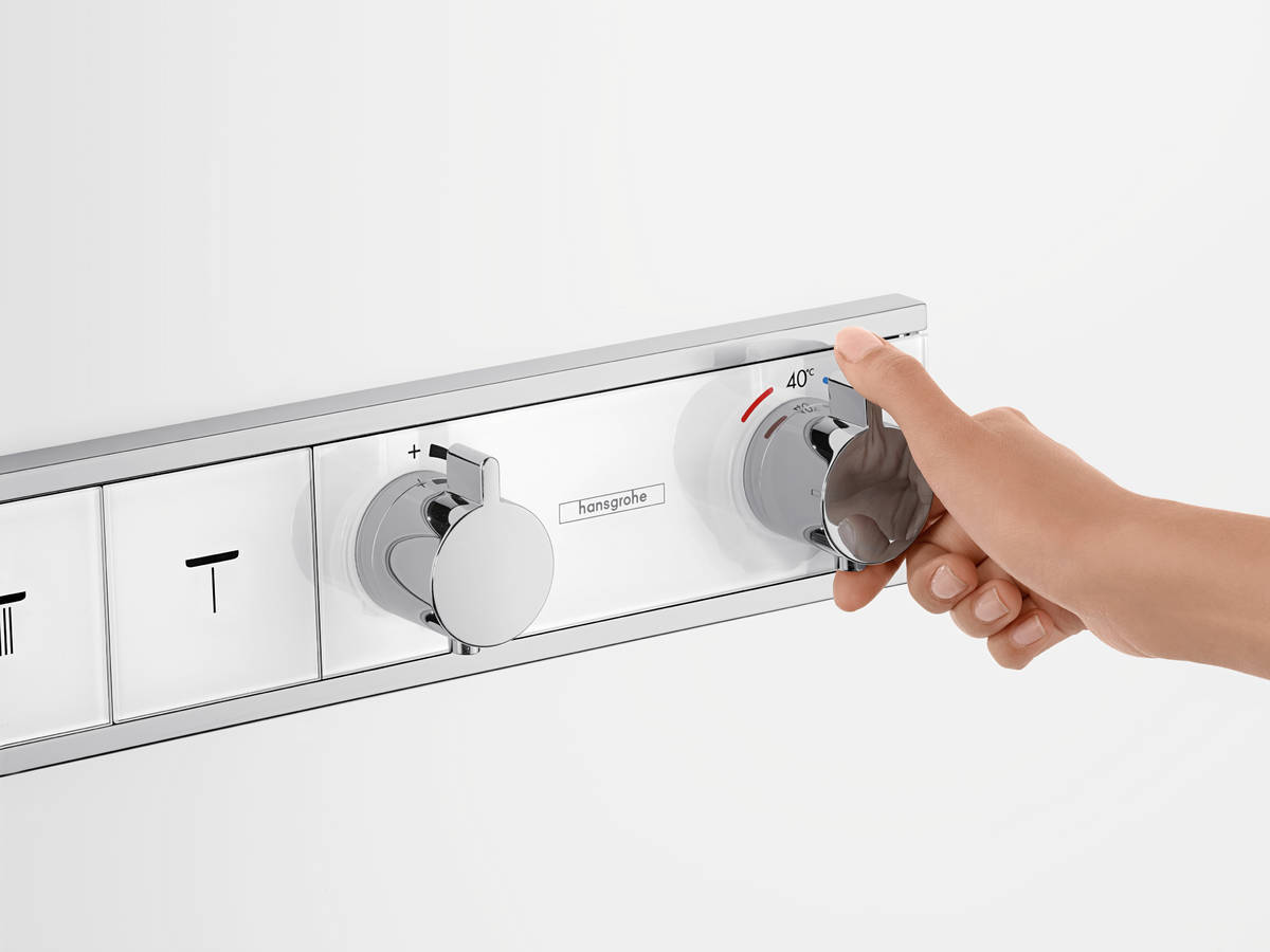 Купить Hansgrohe RainSelect Термостат для душа скрытого монтажа с 4 кнопками хром 15357000 в магазине wardena.ru