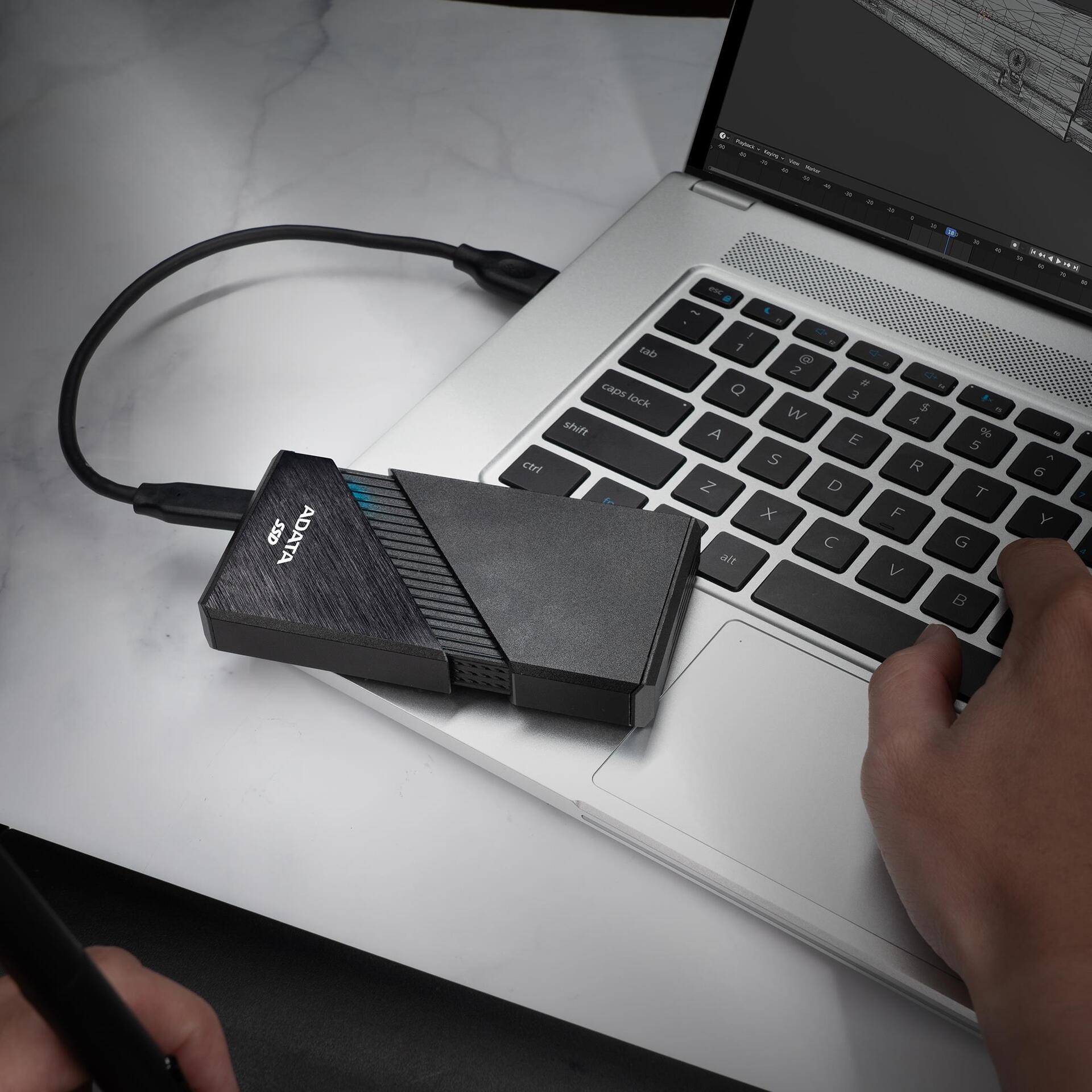 Купить ADATA SE920 - 1 TB - USB Typ-C - 3.2 Gen 2 (3.1 Gen 2) - 3800 MB/s - 40 Gbit/s - Schwarz (SE920-1TCBK) в магазине wardena.ru
