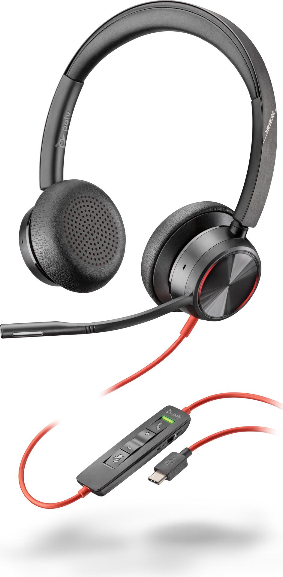Купить HP Poly Blackwire 8225 USB-C Headset - Kabelgebunden - Büro/Callcenter - 185 g - Kopfhörer - Schwarz (772K4AA) в магазине wardena.ru