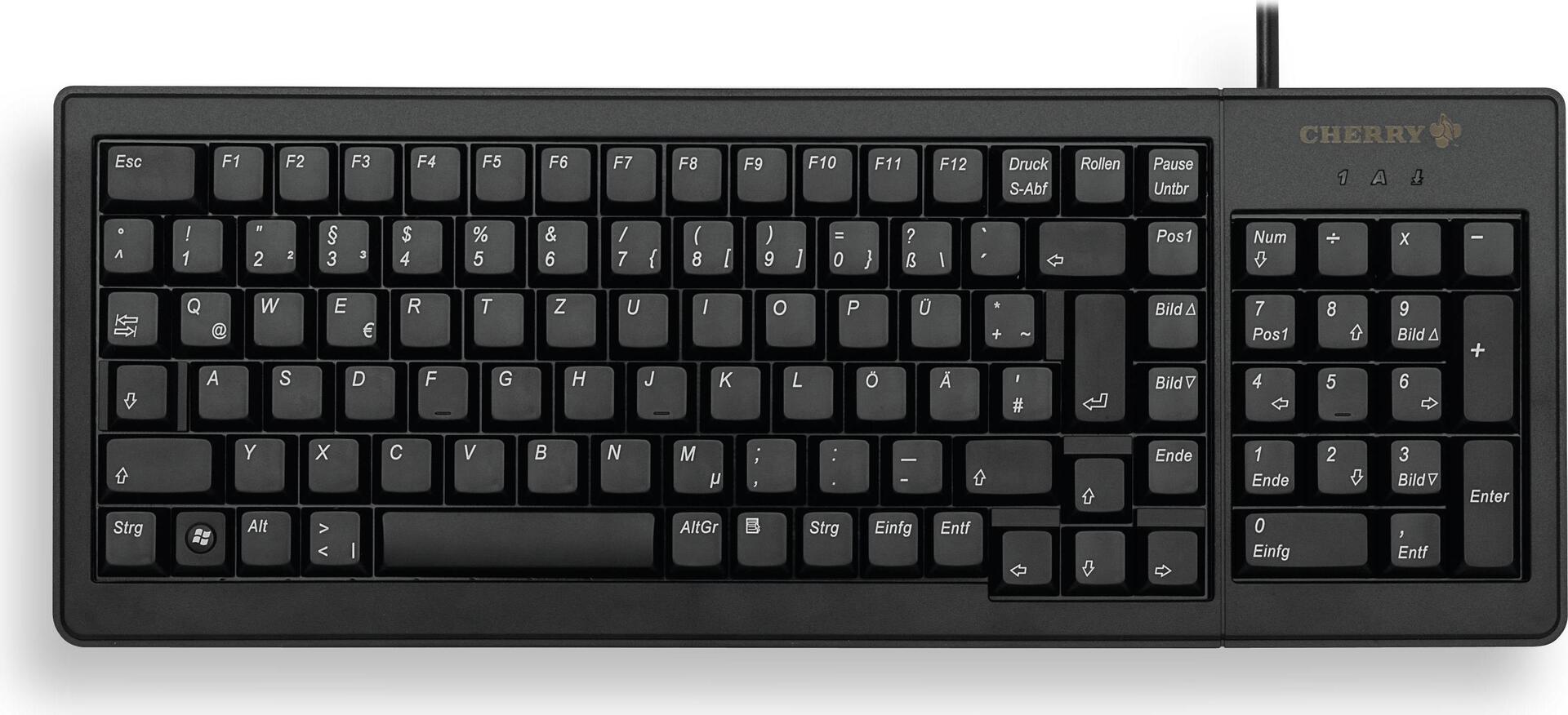 Купить CHERRY G84-5200 XS Complete Keyboard - Tastatur - PS/2, USB - GB - Schwarz (G84-5200LCMGB-2) в магазине wardena.ru