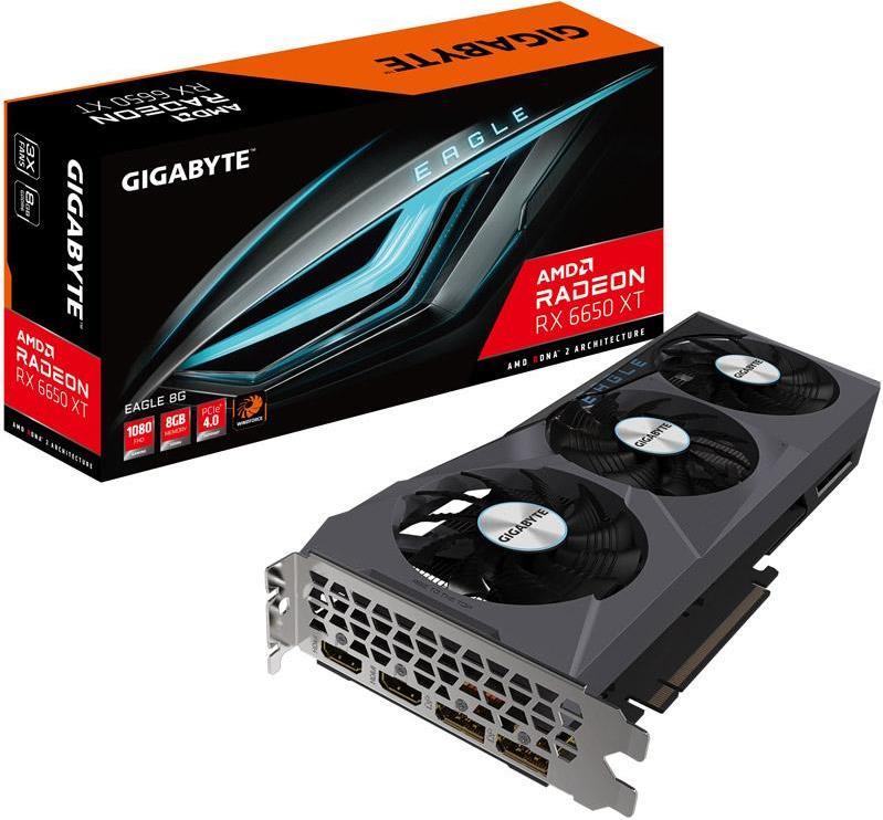 Купить Gigabyte Radeon RX 6650 XT EAGLE 8G - Grafikkarten - Radeon RX 6650 XT - 8GB GDDR6 - PCIe 4,0 - 2 x HDMI, 2 x DisplayPort (GV-R665XTEAGLE-8GD) в магазине wardena.ru