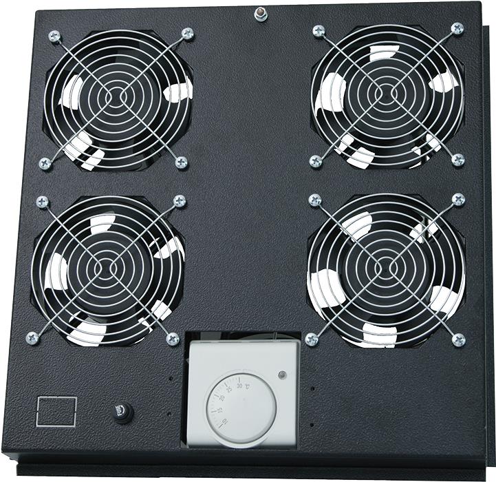 Купить LogiLink - Rack Dach Gebläseschale - mit 4 Lüfter, Thermostat - Wechselstrom 220-240 V - Schwarz, RAL 9005 (FAS122B) в магазине wardena.ru
