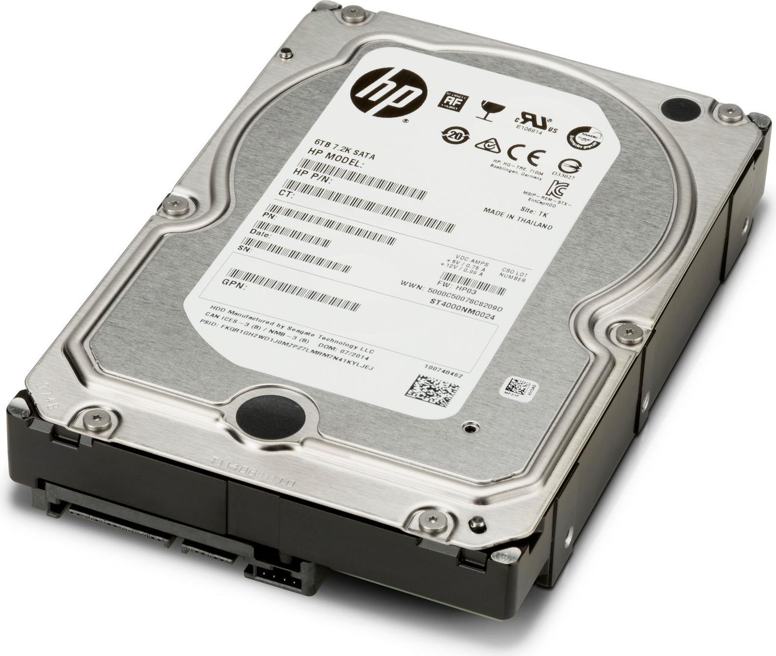 Купить HP Enterprise - Festplatte - 6 TB - SATA - 7200 U/min - für Workstation Z2 G4 (3DH90AA) в магазине wardena.ru