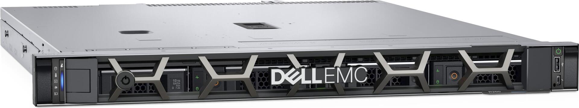 Купить Dell PowerEdge R250 - Server - Rack-Montage - 1U - 1-Weg - 1 x Xeon E-2334 / 3.4 GHz - RAM 16 GB - SAS - Hot-Swap 8.9 cm (3.5") Schacht/Schächte - HDD 2 TB - Matrox G200 - 1GbE - kein Betriebssystem - Monitor: keiner - S (YJ10W) в магазине wardena.ru