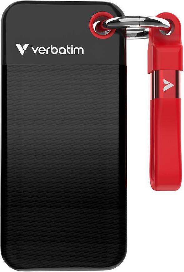 Купить Verbatim Pocket SSD USB 3.2 1TB Black/Red (32192) в магазине wardena.ru