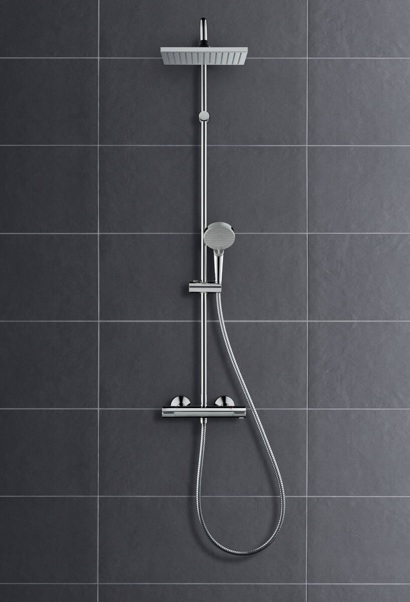 Купить Hansgrohe Hansgrohe Vernis Shape Showerpipe 230 1jet с термостатом черный матовый 26286670 в магазине wardena.ru
