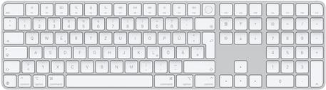 Купить Apple Magic Keyboard with Touch ID and Numeric Keypad for Mac models with silicon - German - White Keys (MXK73D/A) в магазине wardena.ru