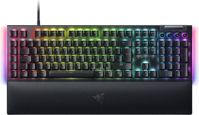 Купить Mechanische Gaming-Tastatur Razer BlackWidow V4, grüner Schalter, nordisches Layout, kabelgebunden, Schwarz (RZ03-04690600-R3N1) в магазине wardena.ru
