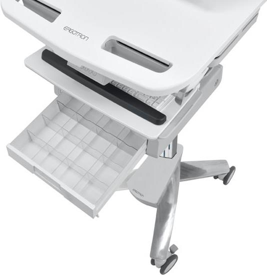 Купить Ergotron StyleView - Wagen für Notebook/Tastatur/Maus (open architecture) - medizinisch - Aluminium, verzinker Stahl, high-grade plastic - Grau, weiß, Polished Aluminum - Bildschirmgröße: bis zu 43,9 cm (17.3" breit) - A (SV44-1161-2) в магазине wardena.ru