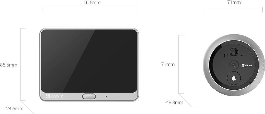 Купить EZVIZ DP1C - Schwarz - Silber - Haus - Büro - IR - UL / FCC / CE / WEEE / REACH / RoHS - MicroSD (TransFlash) - 128 GB (303101598) в магазине wardena.ru