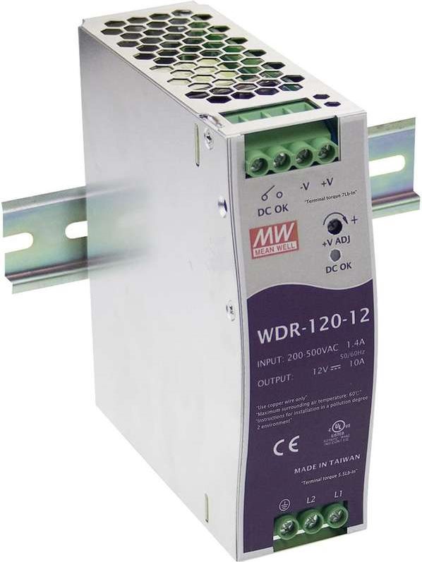Купить MEAN WELL WDR-120-48 - 120 W - 180 - 550 V - 1,5% - 47 - 63 Hz - 0.7A/400VAC - 1.2A/230VAC - 50 ms (WDR-120-48) в магазине wardena.ru