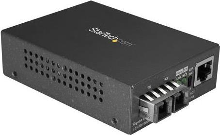 Купить StarTech.com Gigabit Ethernet to SC Fiber Media Converter - 1000Base-LX - Single-mode - 10 km - Medienkonverter - 100Mb LAN - 1000Base-LX, 100Base-TX, 1000Base-T - RJ-45 / SC Einzelmodus - bis zu 10 km - 1310 nm (MCMGBSCSM10) в магазине wardena.ru
