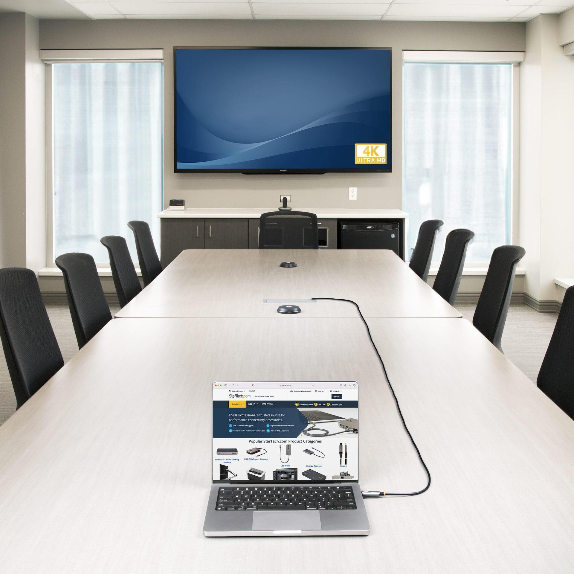 Купить StarTech.com 30ft (9.15m) USB-C to HDMI 2.0 Active Optical Cable, 4K 60Hz - HDMI-Kabel - 24 pin USB-C männlich zu HDMI, USB (nur Strom) männlich - 9.15 m - abgeschirmt/Glasfaser - Schwarz - Active Optical Cable (AOC), un (145B-USBC-HDMI4K-AOC) в магазине wardena.ru