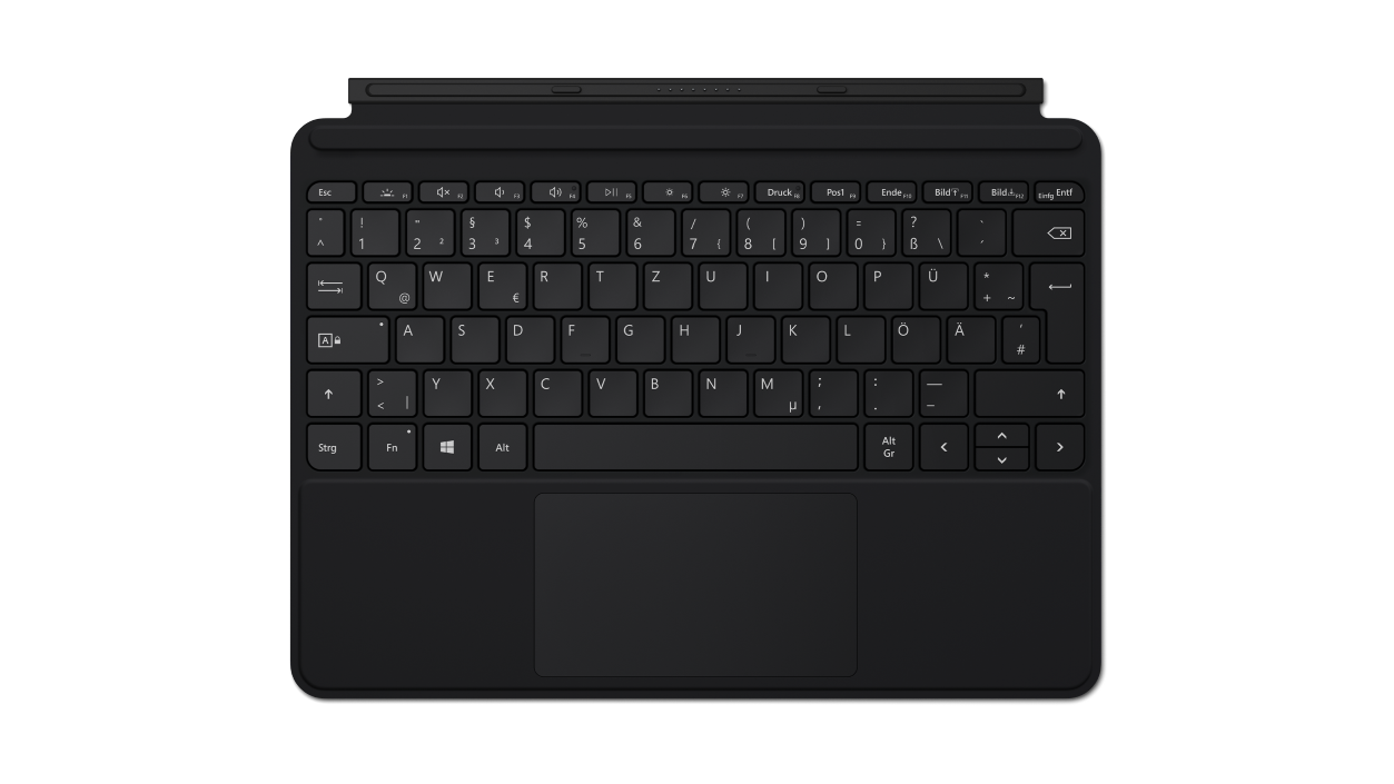 Купить Microsoft Surface Go Type Cover - Tastatur - mit Trackpad, Beschleunigungsmesser - hinterleuchtet - Deutsch - Schwarz - kommerziell - für Surface Go, Go 2 (KCN-00027) в магазине wardena.ru