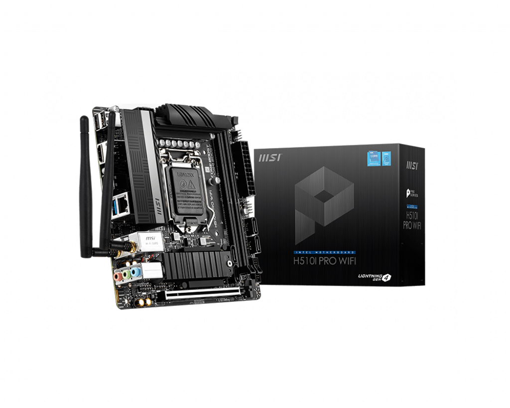 Купить MSI H510I PRO WIFI - Motherboard - Mini-ITX - LGA1200-Sockel - H510 - USB 3.2 Gen 1 - 2.5 Gigabit LAN, Wi-Fi, Bluetooth - Onboard-Grafik (CPU erforderlich) - HD Audio (8-Kanal) (7D16-002R) в магазине wardena.ru