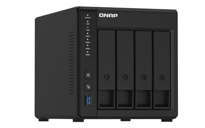 Купить QNAP TS-451D2 NAS Tower Eingebauter Ethernet-Anschluss Schwarz J4025 (TS-451D2-2G/32TBVN) в магазине wardena.ru