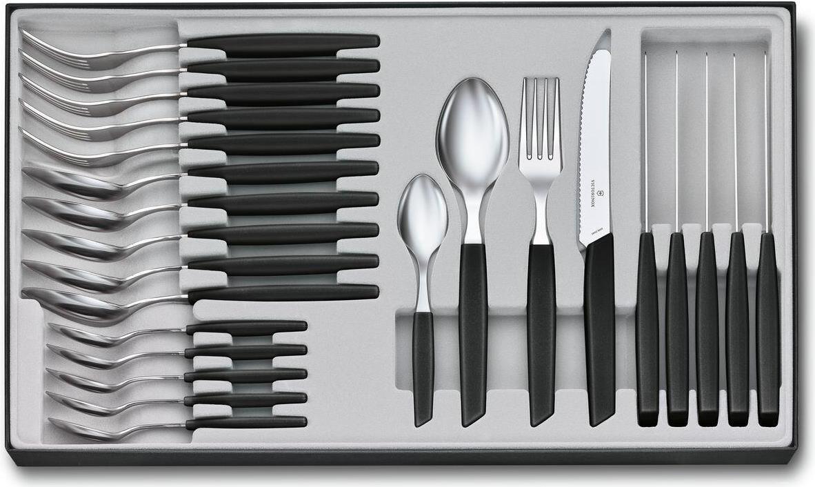 Купить Victorinox Swiss Modern Besteck-Set 24 Stück(e) Schwarz (V-6.90 93.11W.24) в магазине wardena.ru