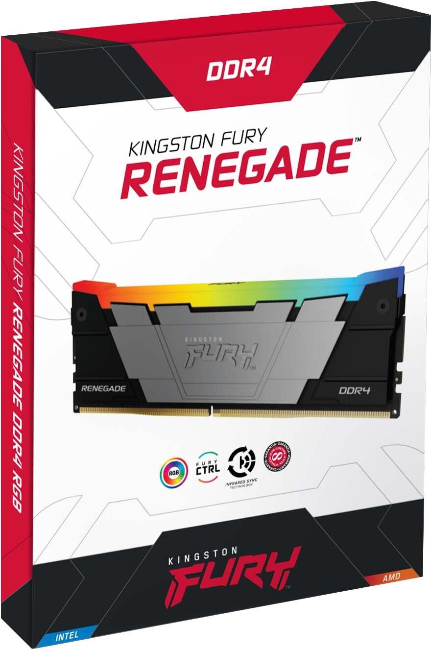 Купить Kingston FURY Renegade RGB - DDR4 - Modul - 16GB - DIMM 288-PIN - 1800 MHz / PC4-28800 - CL16 - non-ECC - Schwarz (KF436C16RB12A/16) в магазине wardena.ru
