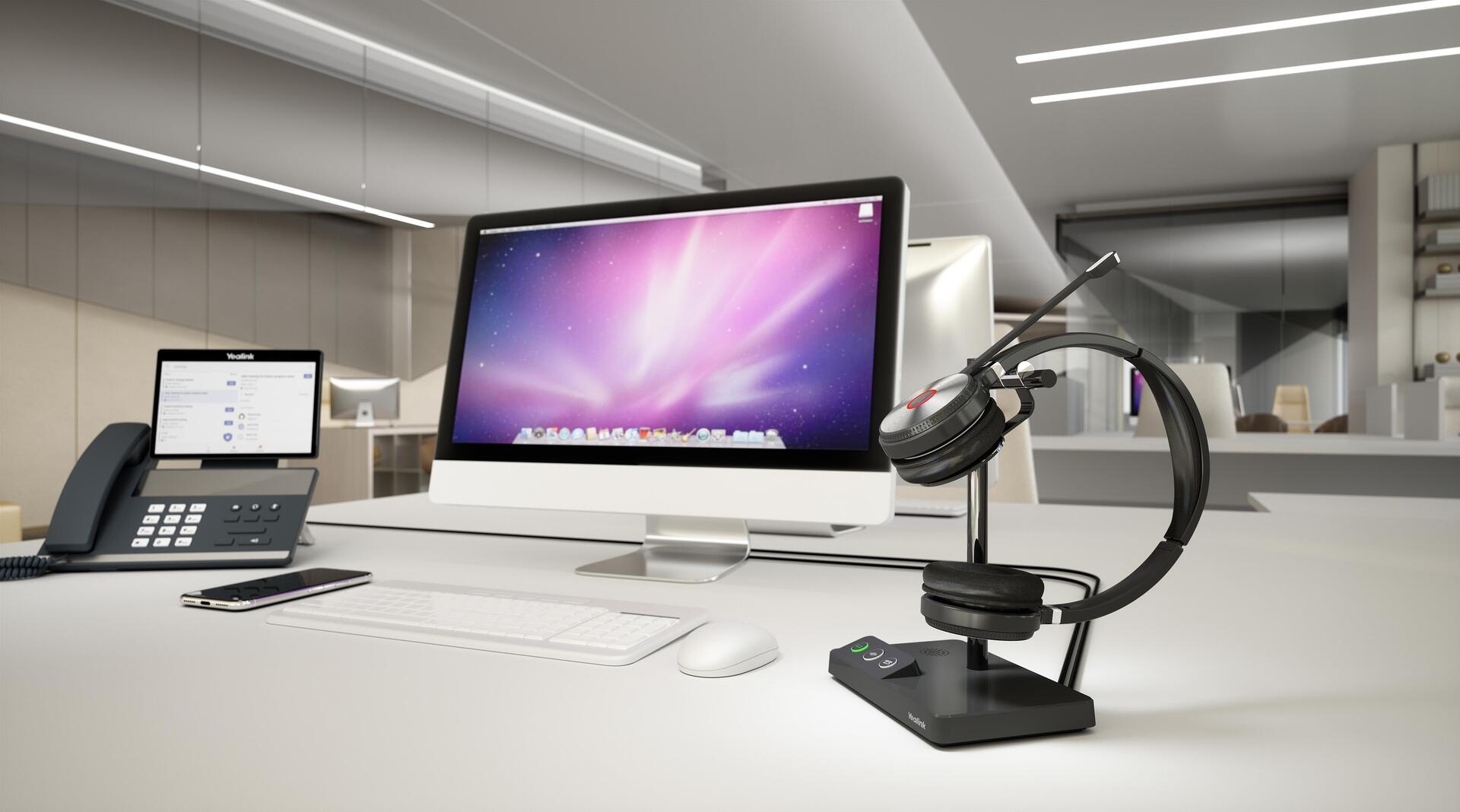 Купить Yealink WH62 Dual - Headset - On-Ear - DECT - kabellos (WH62_DUAL_UC) в магазине wardena.ru