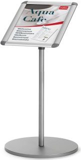 Купить NOBO Infoständer DIN A4, Maße: (B)350 x (T)70 x (H)1.010 mm Farbe: silber, höhenverstellbarer Ständer, runder Tellerfuß (1902383) в магазине wardena.ru