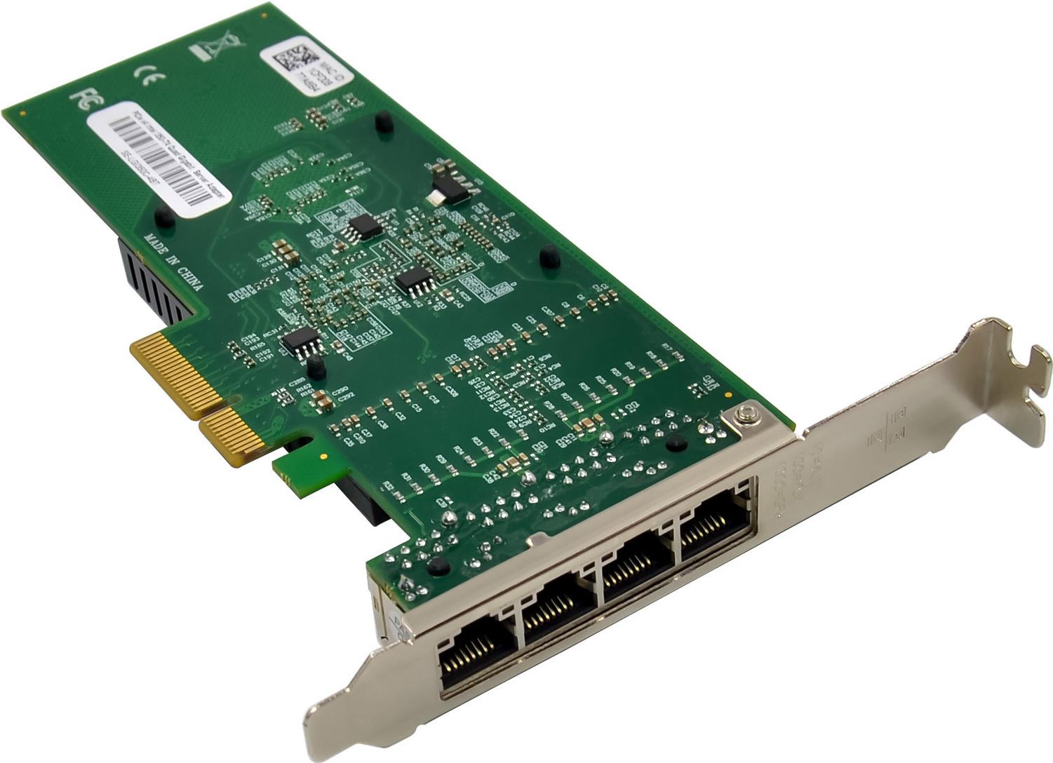 Купить InLine Quad Gigabit Netzwerkkarte 4x RJ45 1 Gb/s PCIe x4 (51127E) в магазине wardena.ru
