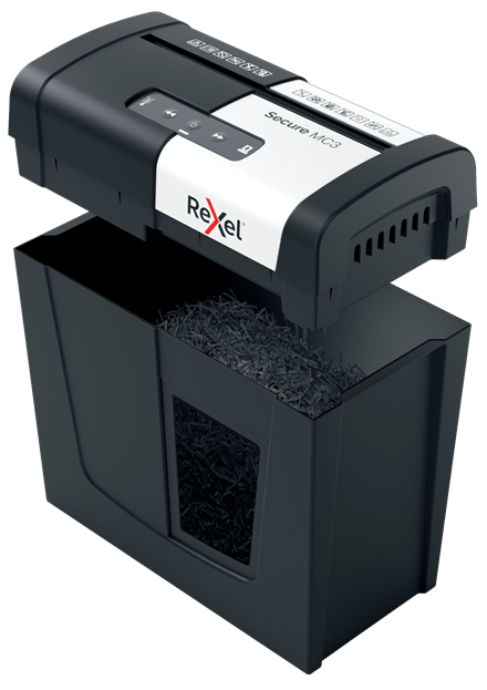 Купить Rexel Secure MC3 Aktenvernichter Kreuzschreddern 60 dB Schwarz - Silber (2020128EU) в магазине wardena.ru