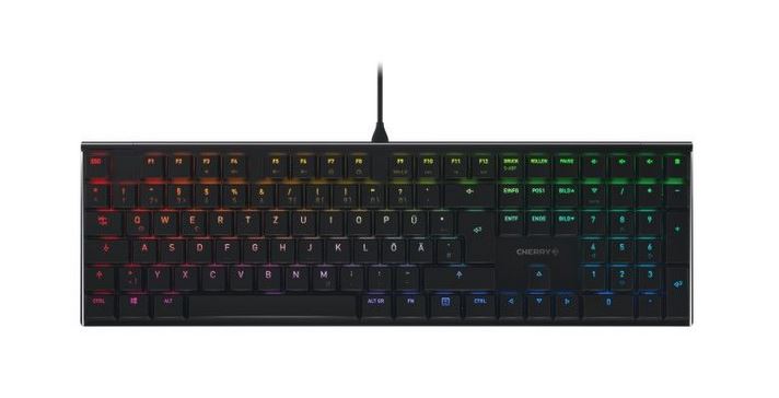 Купить CHERRY MX 10,0N RGB - Tastatur - backlit - USB - Deutsch - Tastenschalter: CHERRY MX Low Profile RGB Speed - Schwarz (G8A-25010LVBDE-2) в магазине wardena.ru