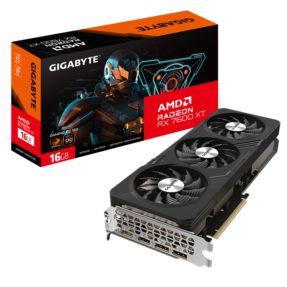 Купить Gigabyte Radeon RX 7600XT Gaming OC - 12GB GDDR6 2x HDMI DP - Grafikkarte - 12.288 MB - Chipsatz: AMD Radeon RX 7700XT / Speicher, 12288 MB GDDR6 / Chiptakt: MHz / Boost: MHz / Stromanschluss: 2x 8-Pin / Leistungsaufnahm (GV-R76XTGAMING OC-16GD) в магазине wardena.ru